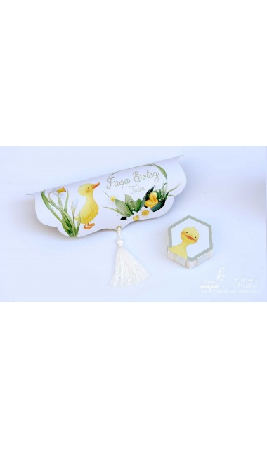 Trusou botez cu ratuste, narcise si flori de margaritar Mac Mac 13